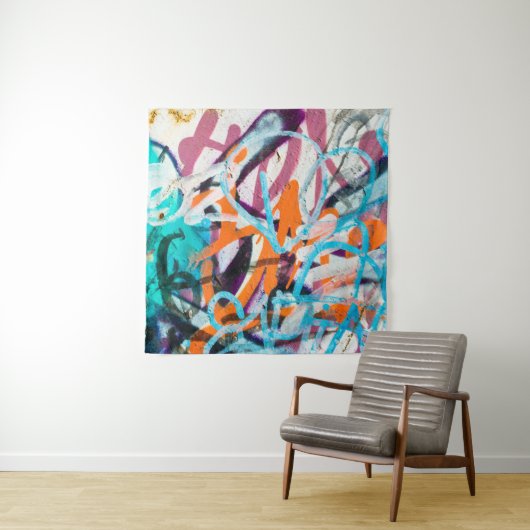 コンクリート、風化、壁擦り切れたが損傷し絵を描た。グルン タペストリー (インサイチュ)