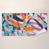 コンクリート、風化、壁擦り切れたが損傷し絵を描た。グルン バスタオル (バスタオル)