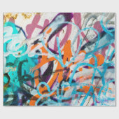 コンクリート、風化、壁擦り切れたが損傷し絵を描た。グルン ラッピングペーパー (フラット)