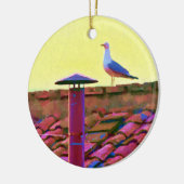 コンクレーブの午後のカモメ セラミックオーナメント (左)