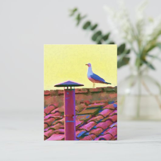 コンクレーブの午後のカモメ ポストカード (スタンド正面)