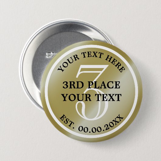 コンクール3位銅メダルボタン 缶バッジ (正面&裏面)