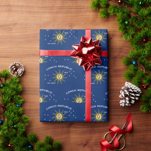 コンク共和国旗、キーウェストの旗 ラッピングペーパー (クリスマスギフト)
