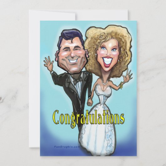 コングラ結婚ットのケーキ人形カード カード (正面)