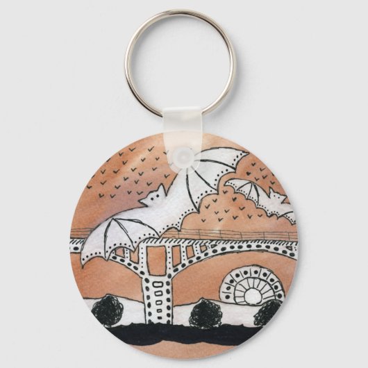 コングレスアベニューこうもり キーホルダー (正面)