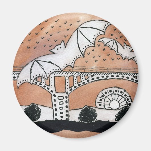 コングレスアベニューこうもり マグネット (正面)