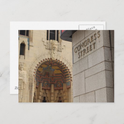 コングレスセントデトロイト、ミシガン、ガーディアン建物 ポストカード (正面/裏面)