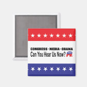 コングレス・メディア・オバマ聞こえるか？ マグネット (正面/裏面)