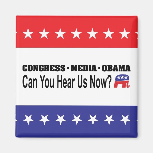 コングレス・メディア・オバマ聞こえるか？ マグネット (正面)