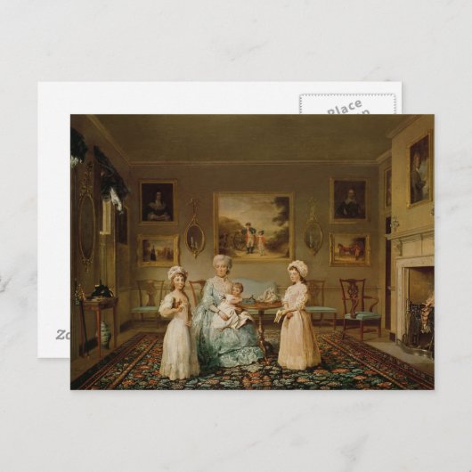 コングレブ夫人とその子供たち ポストカード (正面/裏面)