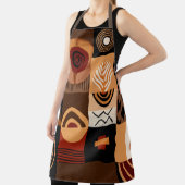 コングーのモチーフ背景グリッド エプロン (インサイチュ)