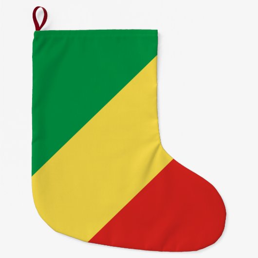 コング共和国の旗 ラージクリスマスストッキング (正面)