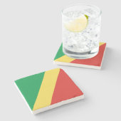 コング共和国旗 ストーンコースター (横)