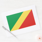 コング共和国旗 長方形シール (封筒)