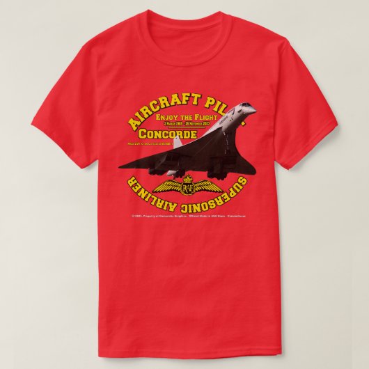 コンコルドエアライナーパイロット Tシャツ (デザイン正面)
