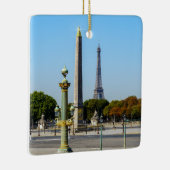 コンコルド広場のルクソールオベリスクとエッフェル塔 - パリ セラミックオーナメント (右)