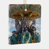 コンコルド広場の海洋噴水 - パリ セラミックオーナメント (右)