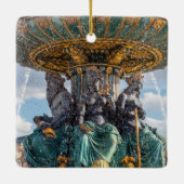 コンコルド広場の海洋噴水 - パリ セラミックオーナメント (裏面)