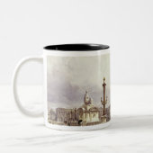 コンコルド広場、c.1837 ツートーンマグカップ (左)