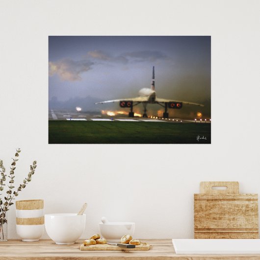 「コンコルド離陸」 ポスター (キッチン)