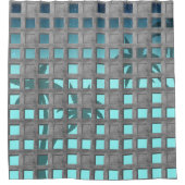 コンコース風ブロック シャワーカーテン (正面)