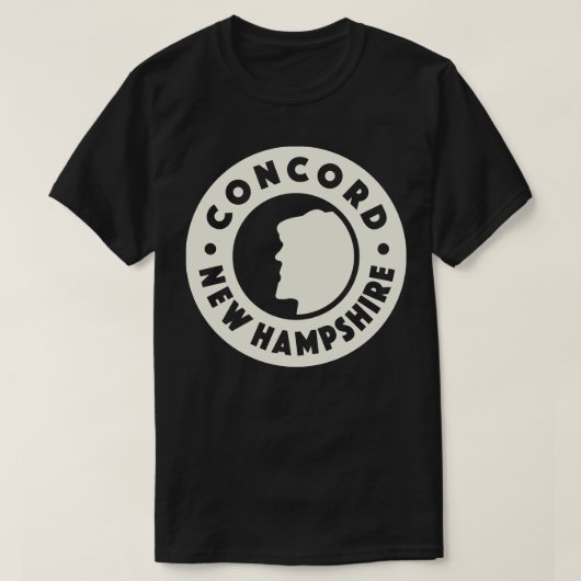 コンコード ニューハンプシャー サークル タン Tシャツ (デザイン正面)
