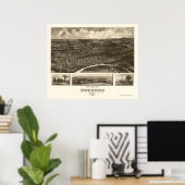 コンコード, NHパノラママップ – 1899 ポスター (ホームオフィス)