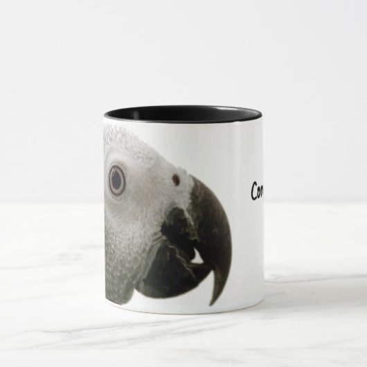 コンゴのアフリカ灰色のマグ マグカップ (中央)