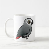 コンゴのアフリカ灰色 コーヒーマグカップ (左)