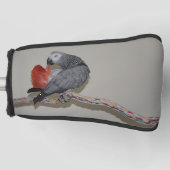 コンゴアフリカ灰色オウムの尾翼 ゴルフヘッドカバー (正面)