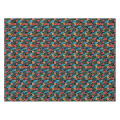 コンゴウインコおよびハイビスカスパターン テーブルクロス (正面(横))