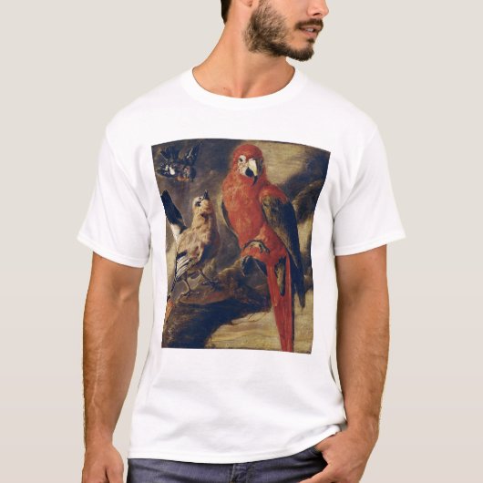 コンゴウインコおよびBullfinch Tシャツ (正面)