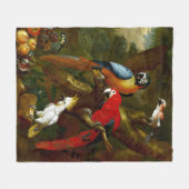 コンゴウインコのオウムのオウムの鳥のフリースブランケット フリースブランケット (正面(横))