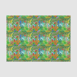 コンゴウインコのオウムのジャングルの芸術のティッシュペーパー 薄葉紙