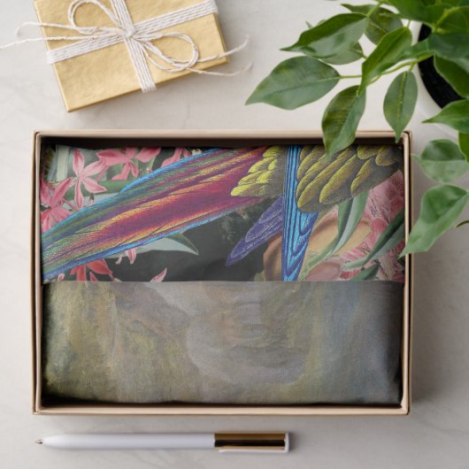 コンゴウインコのオウムの鳥の熱帯雨林動物のティッシュペーパー 薄葉紙 (ギフト)