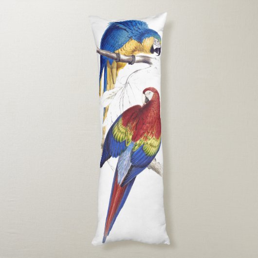 コンゴウインコのオウムの鳥の野性生物動物の抱き枕 ボディピロー (裏面 (縦))