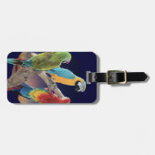 コンゴウインコのオウム ラゲッジタグ (正面横)