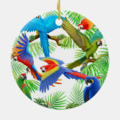 コンゴウインコのジャングルのオーナメント セラミックオーナメント (裏面)