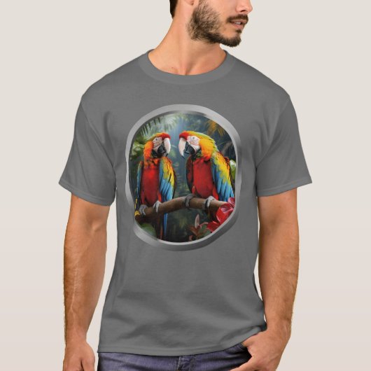 コンゴウインコの少年 Tシャツ (正面)