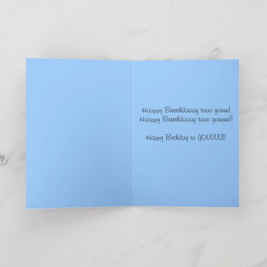 コンゴウインコの組の誕生日の挨拶状 カード (内部)