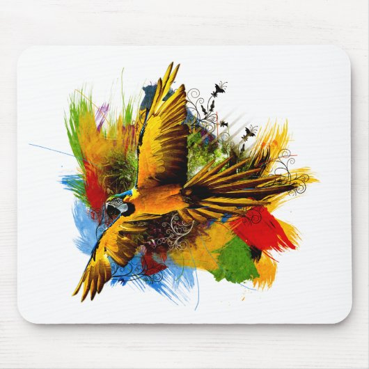 コンゴウインコの鳥のmousepad マウスパッド (正面)
