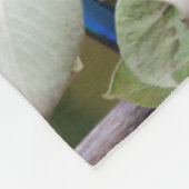 コンゴウインコのSherpa青および黄色の毛布 フリースブランケット (角)