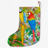 コンゴウインコは熱帯クリスマスのストッキングをオウム返しします スモールクリスマスストッキング (裏面)