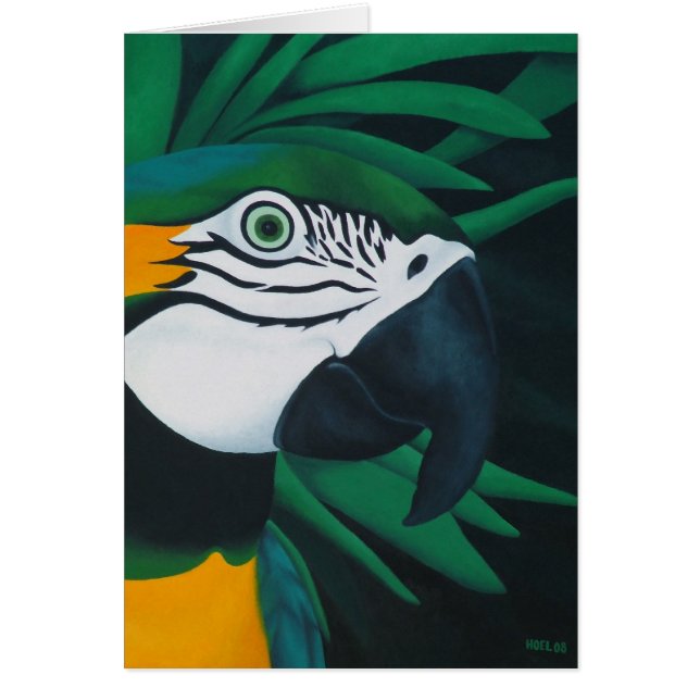 コンゴウインコカード(カスタマイズ可能な) (正面)