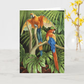 コンゴウインコカード カード (黄色い花)