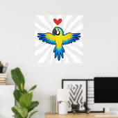 コンゴウインコ / インコの愛 ポスター (ホームオフィス)