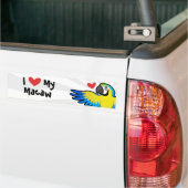 コンゴウインコ/オウム愛 バンパーステッカー (トラック上)