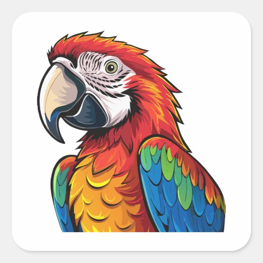 コンゴウインコ スクエアシール (正面)