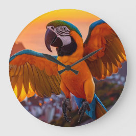 コンゴウインコ ラージ壁時計