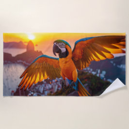 コンゴウインコ リオデジャネイロ ビーチタオル